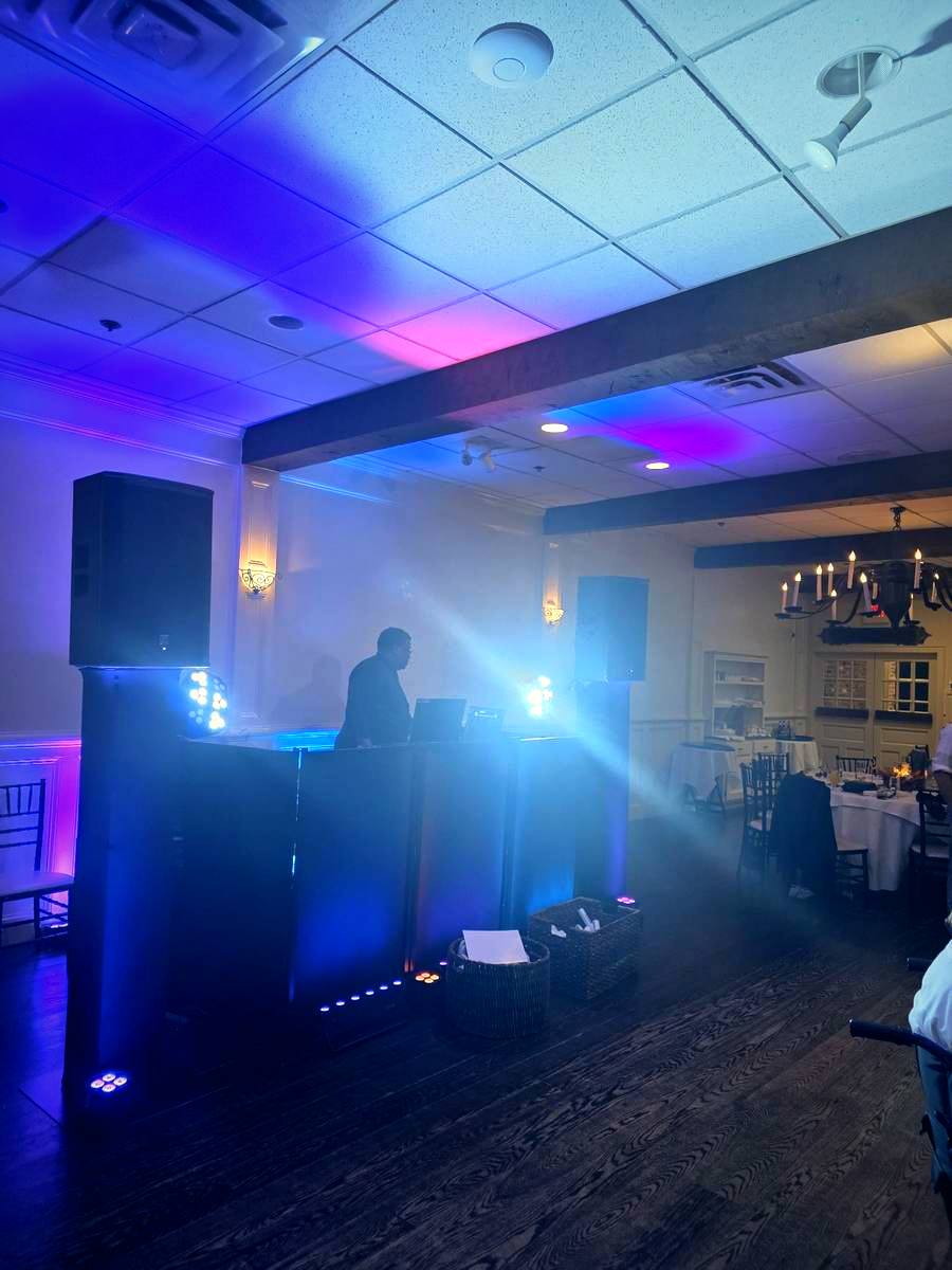 Wide view of the wedding dance floor
